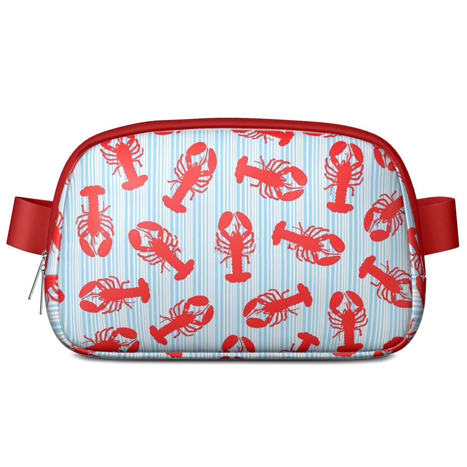 Tropical Lobster Belt Bag for Women – Nautical Sea Life Fanny Pack with Crustacean, Coral, Starfish & Coastal Ocean Vibes