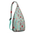 thumbnail image 1 of Tropical Lobster Crossbody Bag - Playful Sea Life Chest Pack with Crustacean & Ocean Prints, Breathable Tear-resistant Sling for Beach & Seaside Fun, 1 of 4