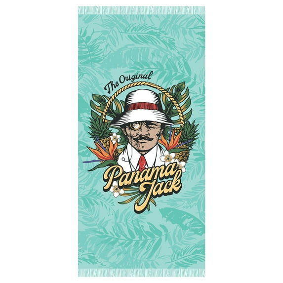 Tropical Man Fringe Beach Towel