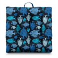 thumbnail image 1 of Tropical Marine Life Floor Pillow Oversized 24" Square Meditation Seat, Sunlight-Activated Fluffy Filling, Skin-Friendly Fabric for Long Sitting Sessions, Boho Home Decor, 1 of 5