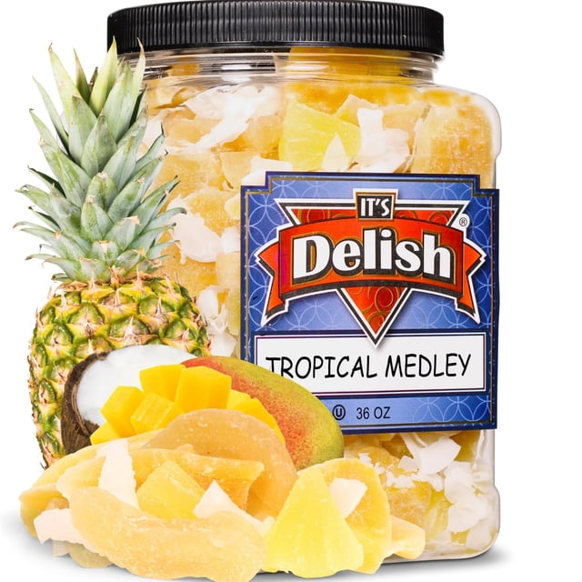 Tropical Mixed Dried Fruit Medley - by Its Delish, 40 OZ Jumbo ...