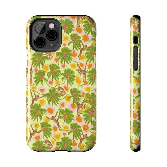 Tropical Monkey Jungle Palm Tree Pattern Phone Case iPhone 17 to 11 Pro Max