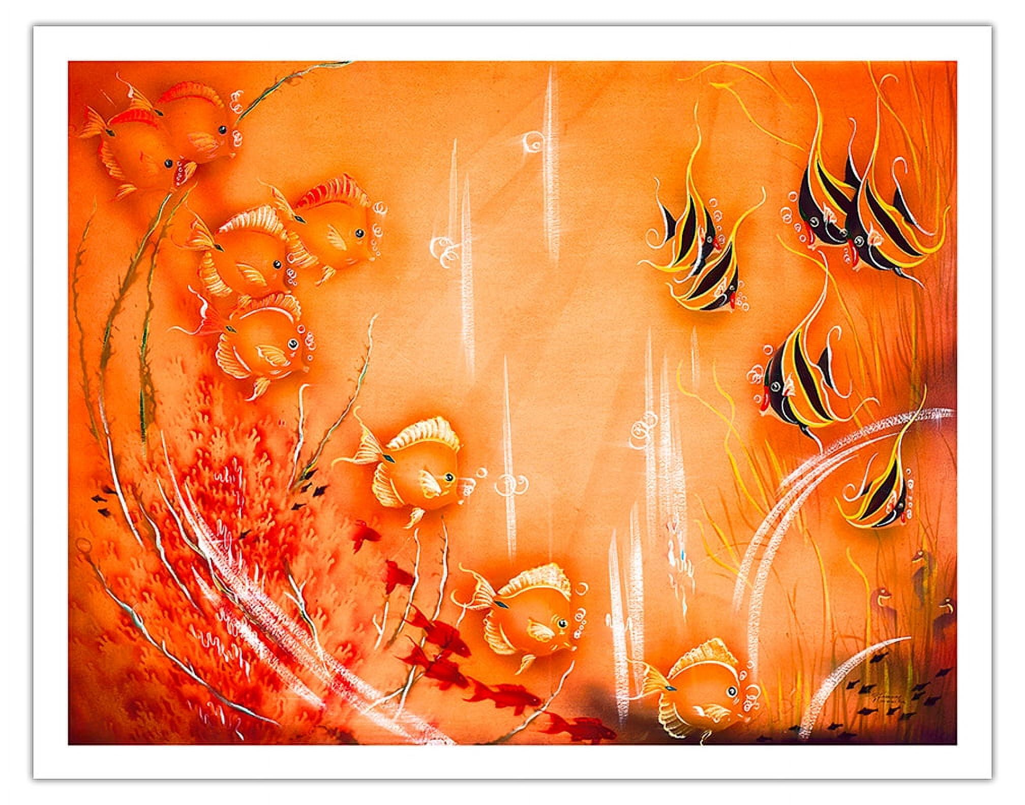 Tropical Moorish Fish Hawai’i - Vintage Hawaiian Airbrush Art by Tip ...