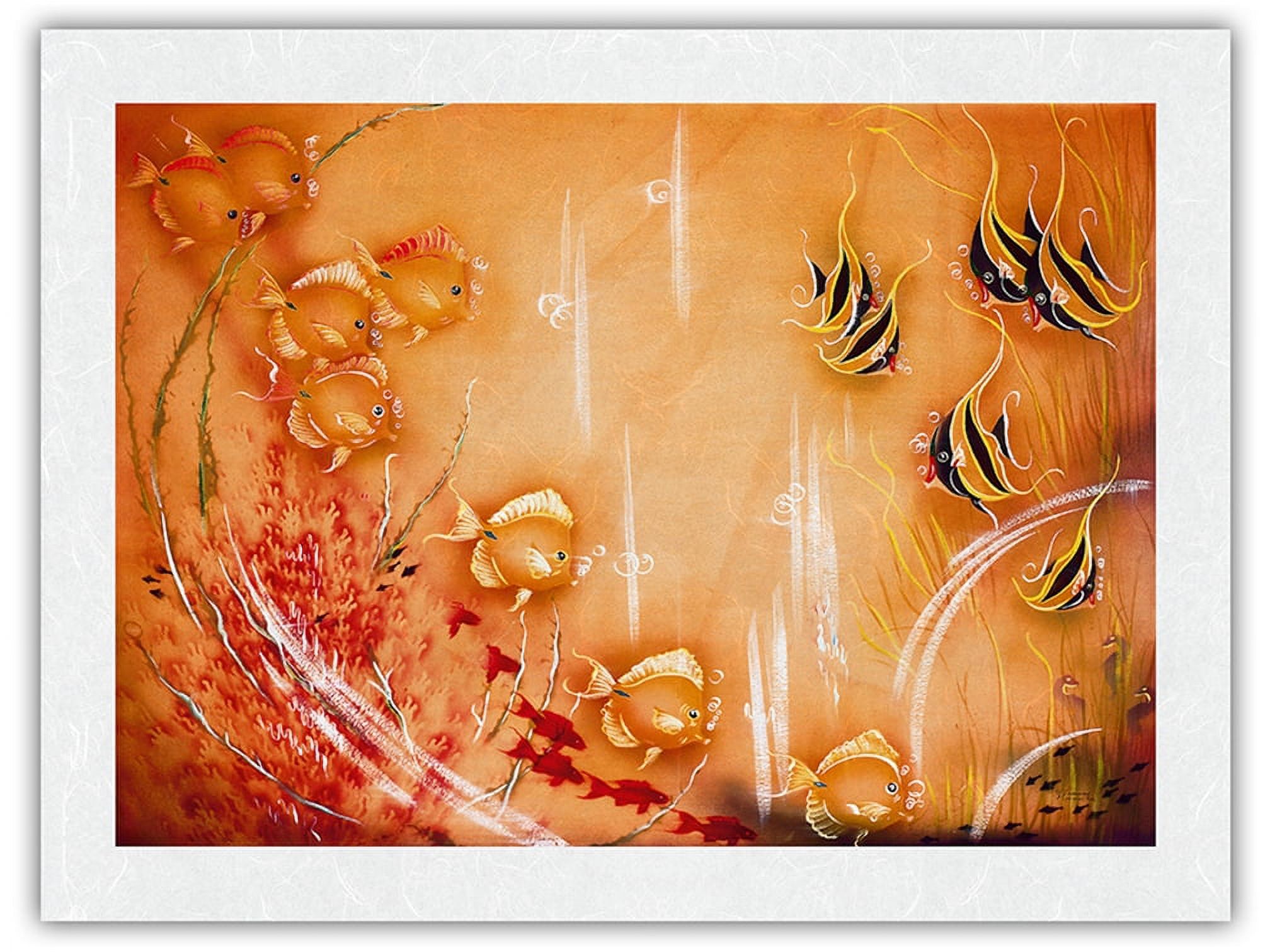 Tropical Moorish Fish Hawai’i - Vintage Hawaiian Airbrush Art by Tip ...