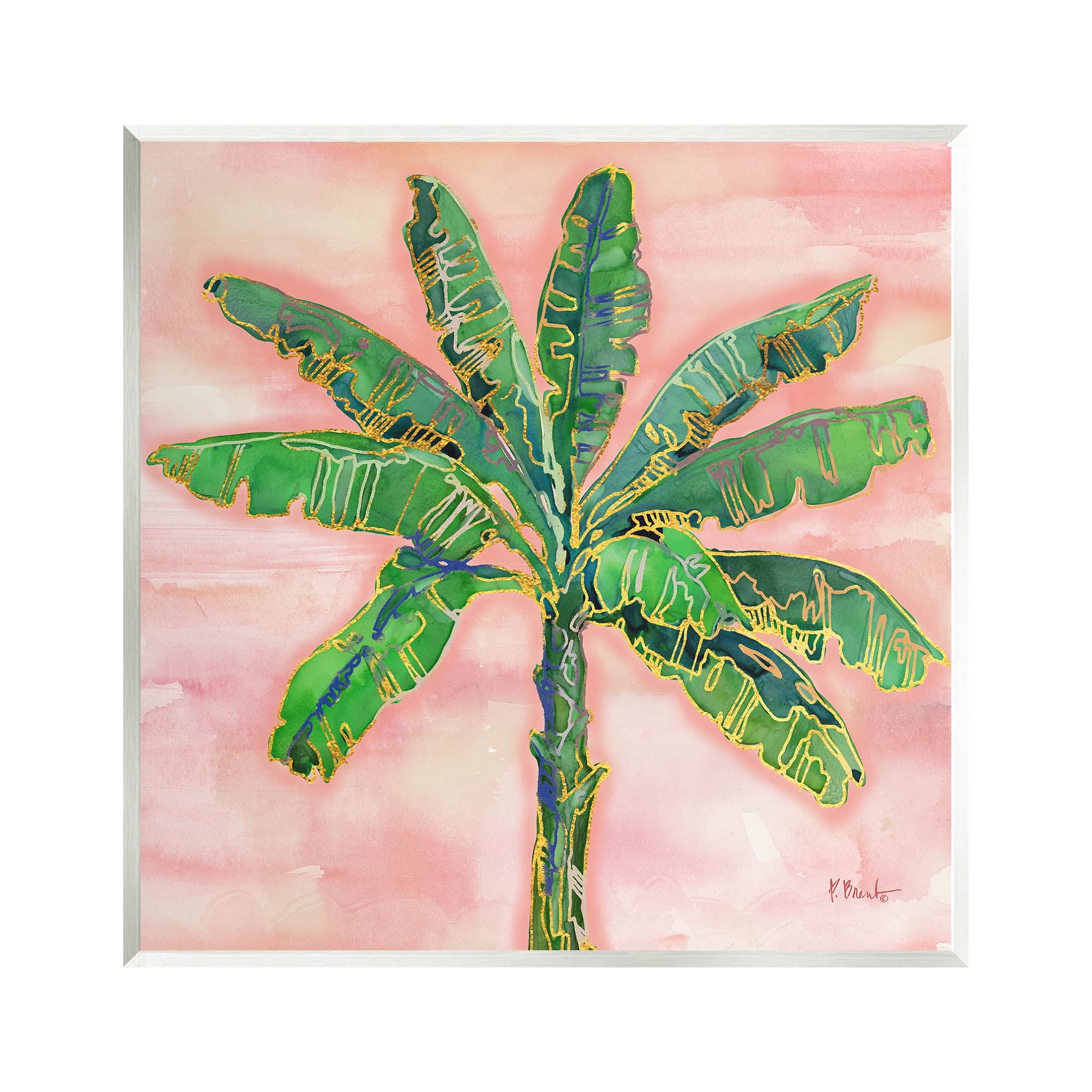 Tropical Nature Palm Sunrise Botanical & Floral Graphic Art Unframed Art Print Wall Art