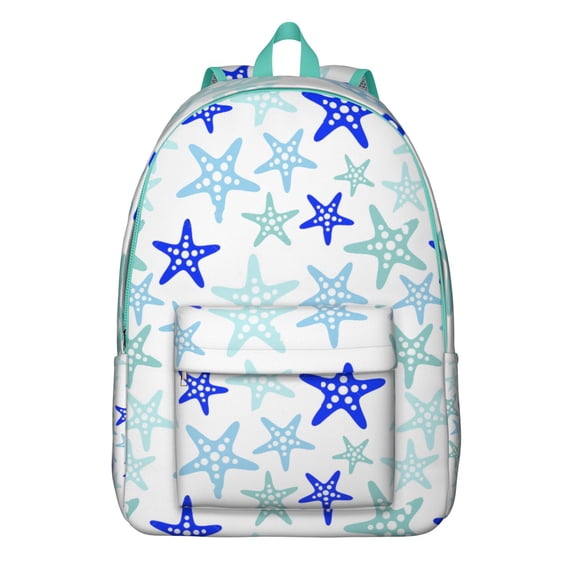 Tropical Nautical Marine Travel Backpack Lightweight Canvas Bookbag with Ocean and Coral Pattern Comfortable Carrying Anti-theft Features Large Capacity for Outdoor Activities and Short-Term Travel