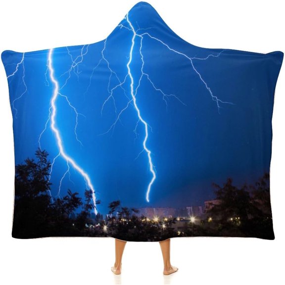 Tropical Neon Palm Leaves Hooded Blanket Soft Fleece Flannel Blanket All Season Blankets for Bed Decorative 40"x50"