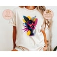 thumbnail image 1 of Tropical Neon Vibes T-Shirt, Boho Style Woman Shirt, Trendy For Womens, Unique Shirt, Colorful Art T-Shirt, 1 of 2