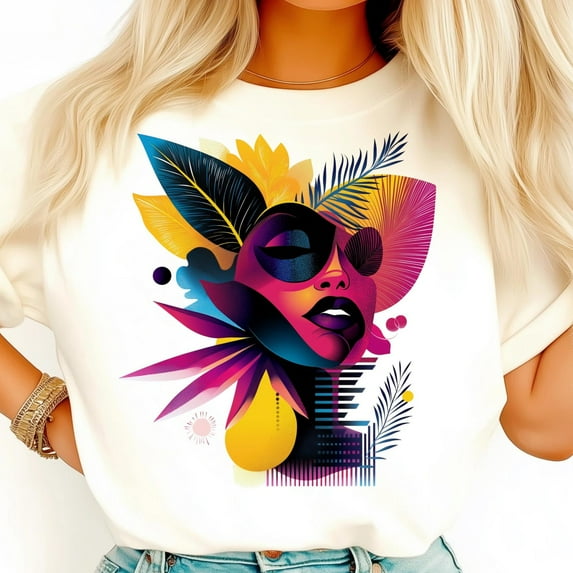 Tropical Neon Vibes shirt, Bold and Colorful Pop Art for Apparel