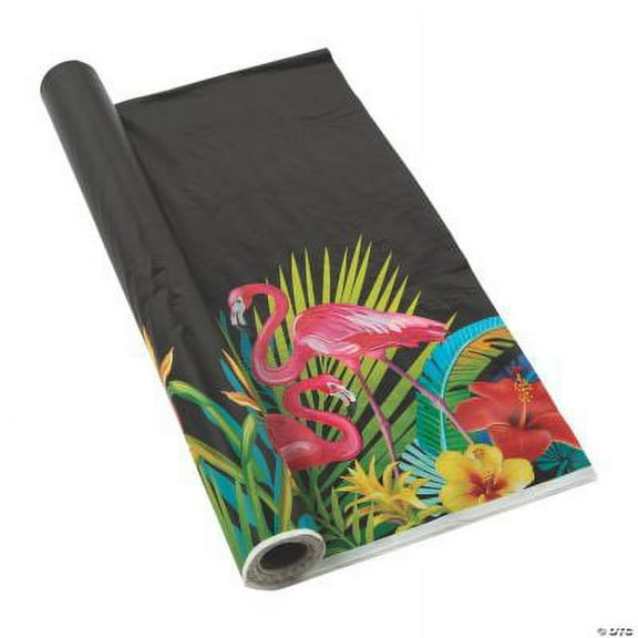 Tropical Nights Plastic Tablecloth Roll, Luau, Party Supplies, 1 Piece