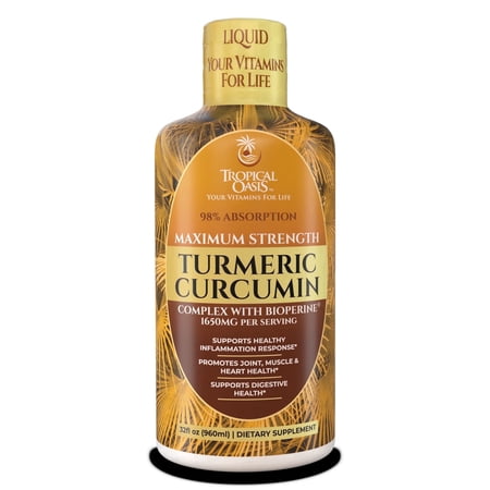 Tropical Oasis Turmeric Curcumin Complex with BioPerine, 32 oz, 32 Servings