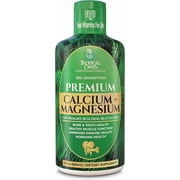 Tropical Oasis Liquid Calcium Plus Magnesium Citrate Supplement, Orange Dreamsicle, 32 fl oz, 64 Servings