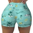 thumbnail image 1 of Tropical Ocean Palm Tree Workout Shorts For Women Scrunch Butt Lifting Yoga Gym Seamless Booty Biker Shorts Small, 1 of 9