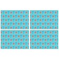 thumbnail image 1 of Tropical Ocean Placemats Set of 4, Flax Heat Resistant Table Mats, Wrinkle Free and Machine Washable, Starfish Coral Marine Pattern for Summer Beach Seaside Dining Decor, 1 of 6