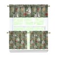 thumbnail image 1 of Tropical Ocean Sailboat Window Curtains 3PCS, Polyester Valance and Tiers 27.5x24 Inch for Summer Kitchen or Café Decor, 1 of 6