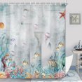 thumbnail image 1 of Tropical Ocean Shower Curtains,Ship Anchor Shower Curtains for Bathroom,Beach Theme Shower Curtain with Hooks,Summer Shower Curtain Set,Seashell Bathroom Curtain Decor 70X70in, 1 of 6