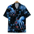 thumbnail image 1 of Tropical Octopus Summer Hawaiian Shirt For Men 80s 90s Vintage Mens Hawaiian Shirts Short Sleeve Button Down Shirt, 1 of 7