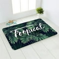 thumbnail image 1 of Tropical Palm Leaf Cactus a Pattern Door Mat Flannel Carpet Doormat Indoor Floor Mats Anti-Slip Rug, 1 of 6