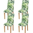 thumbnail image 1 of Tropical Palm Leaf Green Dining Chair Covers Set of 4, Stretch Kitchen Chair Slipcover Washable Removable Chair Covers Protector for Dining Room, Hotel and Ceremony, 1 of 5