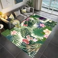 thumbnail image 1 of Tropical Palm Leaves Area Rug, Exotic Style Natural Monstera Banana Leaf And Funny Floral Print Design Doormat, Light Beige And Green Doormats For Home Office Entrance Coffee Table 3x4ft, 1 of 6