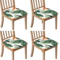 thumbnail image 1 of Tropical Palm Leaves in Hawaii Seat Covers for Dining Room Chairs Set Of 4,Stretch Printed Washable Chair Seat Cover with Elastic Ties and Button,Removable Waterproof Couch Cushion Covers, 1 of 6