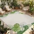 thumbnail image 1 of Tropical Palm Leaves Outdoor Rug for Patio/Deck/Porch, Non-Slip Large Area Rug 5 x 7 Ft, Summer Green Botanical Leaf Plants Indoor Outdoor Rugs Washable Area Rugs, Camping Rug Carpet Runner, 1 of 8