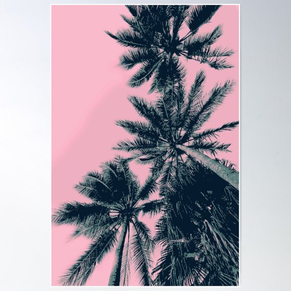 Tropical Palm Leaves Poster Wall Art, Modern Wall Decor For Living Room Bedroom, 24x36 UNFRAMED