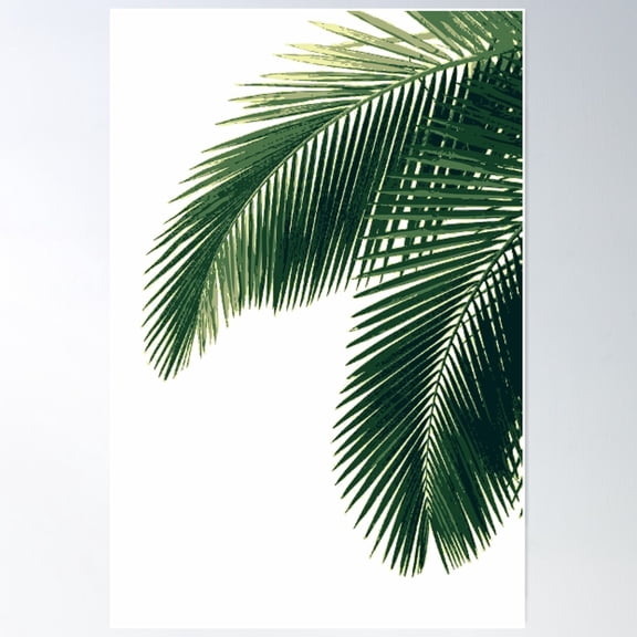 Tropical Palm Leaves Poster Wall Art, Modern Wall Decor For Living Room Bedroom, 8x12 UNFRAMED