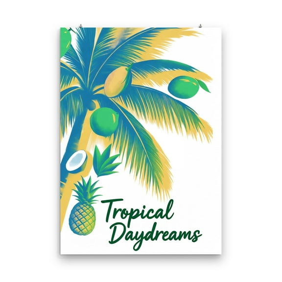 Tropical Palm Leaves Poster - Wall Decor for Living Rooms