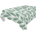 thumbnail image 1 of Tropical Palm Leaves Rectangle Tablecloth, Dust Proof Anti Wrinkle Wipeable Table Cloth Tabletop for of Dinner Kitchen Wedding Holiday Party 60"x108" Home Decor, 1 of 7