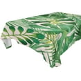 thumbnail image 1 of Tropical Palm Leaves Rectangle Tablecloth, Dust Proof Anti Wrinkle Wipeable Table Cloth Tabletop for of Dinner Kitchen Wedding Holiday Party 60"x108" Home Decor, 1 of 7
