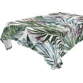 thumbnail image 1 of Tropical Palm Leaves Rectangle Tablecloth, Dust Proof Anti Wrinkle Wipeable Table Cloth Tabletop for of Dinner Kitchen Wedding Holiday Party 60"x60" Home Decor, 1 of 7