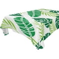 thumbnail image 1 of Tropical Palm Leaves Rectangle Tablecloth, Dust Proof Anti Wrinkle Wipeable Table Cloth Tabletop for of Dinner Kitchen Wedding Holiday Party 60"x60" Home Decor, 1 of 7