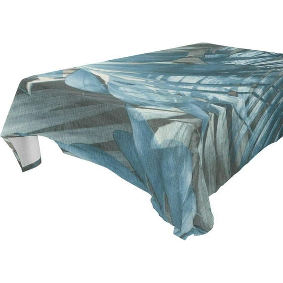 Tropical Palm Leaves Rectangle Tablecloth, Dust Proof Anti Wrinkle Wipeable Table Cloth Tabletop for of Dinner Kitchen Wedding Holiday Party 60"x90" Home Decor