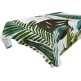 thumbnail image 1 of Tropical Palm Leaves Rectangle Tablecloth, Dust Proof Anti Wrinkle Wipeable Table Cloth Tabletop foration of Dinner Kitchen Wedding Holiday Party 60"x108" Decor Gift, 1 of 7