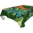 thumbnail image 1 of Tropical Palm Leaves Rectangle Tablecloth, Dust Proof Anti Wrinkle Wipeable Table Cloth Tabletop foration of Dinner Kitchen Wedding Holiday Party 60"x120" Decor Gift, 1 of 7