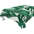 thumbnail image 1 of Tropical Palm Leaves Rectangle Tablecloth, Dust Proof Anti Wrinkle Wipeable Table Cloth Tabletop foration of Dinner Kitchen Wedding Holiday Party 60"x120" Decor Gift, 1 of 7