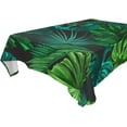 thumbnail image 1 of Tropical Palm Leaves Rectangle Tablecloth, Dust Proof Anti Wrinkle Wipeable Table Cloth Tabletop foration of Dinner Kitchen Wedding Holiday Party 60"x60" Decor Gift, 1 of 7