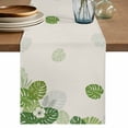 thumbnail image 1 of Tropical Palm Leaves Table Runner 72 Inches, Summer Green Botanical Leaf Plants Bed Runner Dresser Scarves Tabletop for Indoor Outdoor Parties/Ceremony/Banquet, 16" x 72", 1 of 8