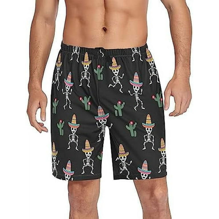 Tropical Palm Pajama shorts Mens Lounge Sleep Shorts Super Soft Men Pajama Bottoms with Drawstring Pockets Walmart