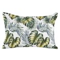 thumbnail image 1 of Tropical Palm Throw Pillow Cover 20 x 36 Inch Decorative Pillow Cover Summer Modern Dark Green Botanical Leaves Lumbar Pillowcase Seasonal Rectangle Cushion Case for Couch Sofa Bed Living Room, 1 of 9