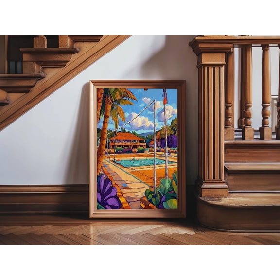 Tropical Palm Tree Boho Resort Wall Art Unframed Paper Print