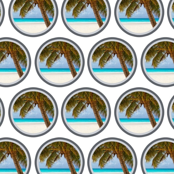 Tropical Palm Tree Ocean Beach Premium Gift Wrap Wrapping Paper Roll