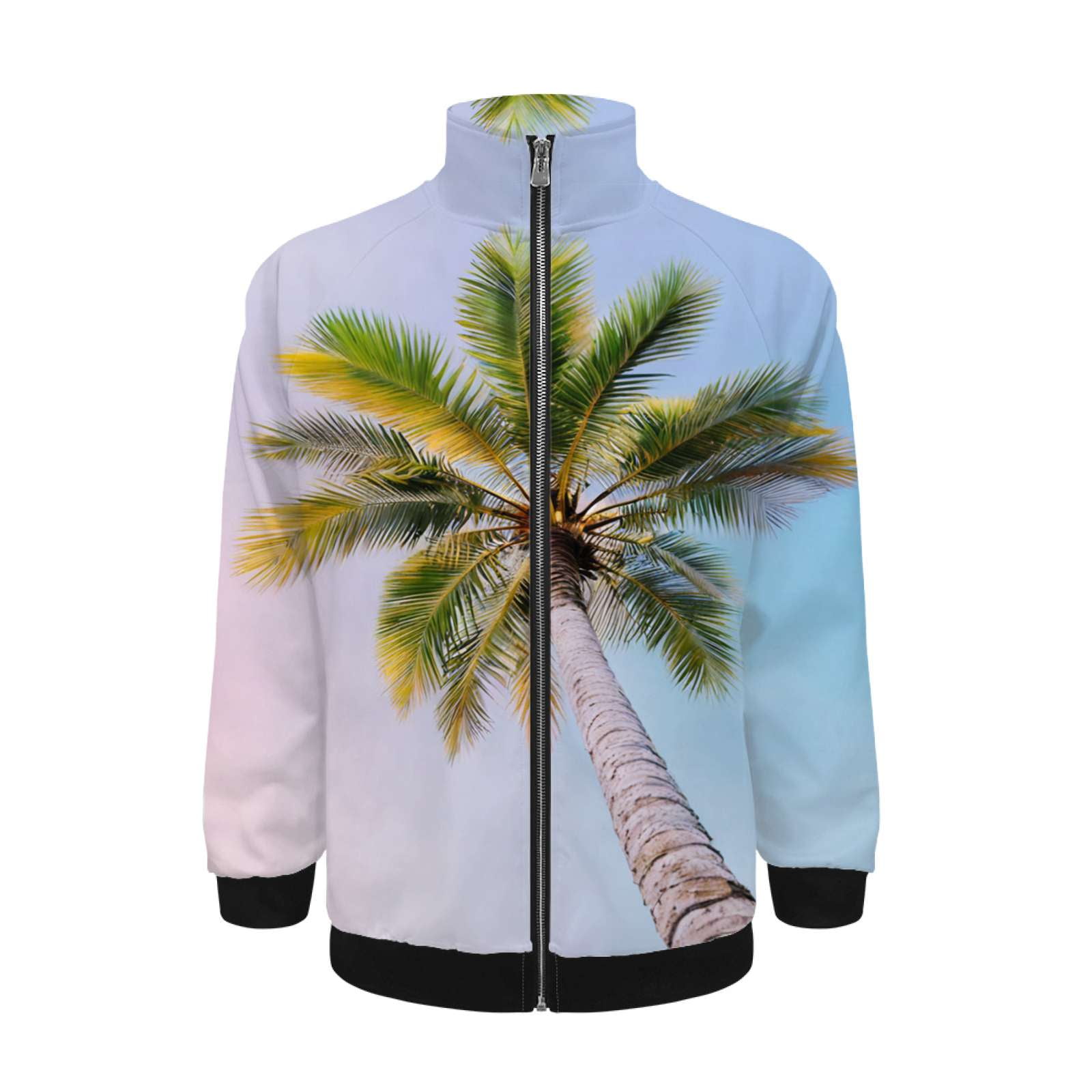 Tropical Palm Tree Print Jacket Men's Street Cool Long Sleeves