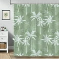 thumbnail image 1 of Tropical Palm Tree Shower Curtain 72 x 72 Inch Summer Hawaii Coconut Tree Sage Green Decorative Bath Curtain Polyester Fabric Waterproof Bathroom Curtain with 12 Hooks, 1 of 6
