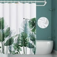 thumbnail image 1 of Tropical Palm Tree Shower Curtains for Bathroom - Green Leaves Waterproof Fabric Curtain for Bathroom Showers and Bathtubs, 72" x 72" with 12 Plastic Hooks, 1 of 5