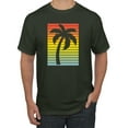 thumbnail image 1 of Tropical Palm Tree Silhouette | Mens Pop Culture Graphic T-Shirt, Forest Green, Medium, 1 of 4