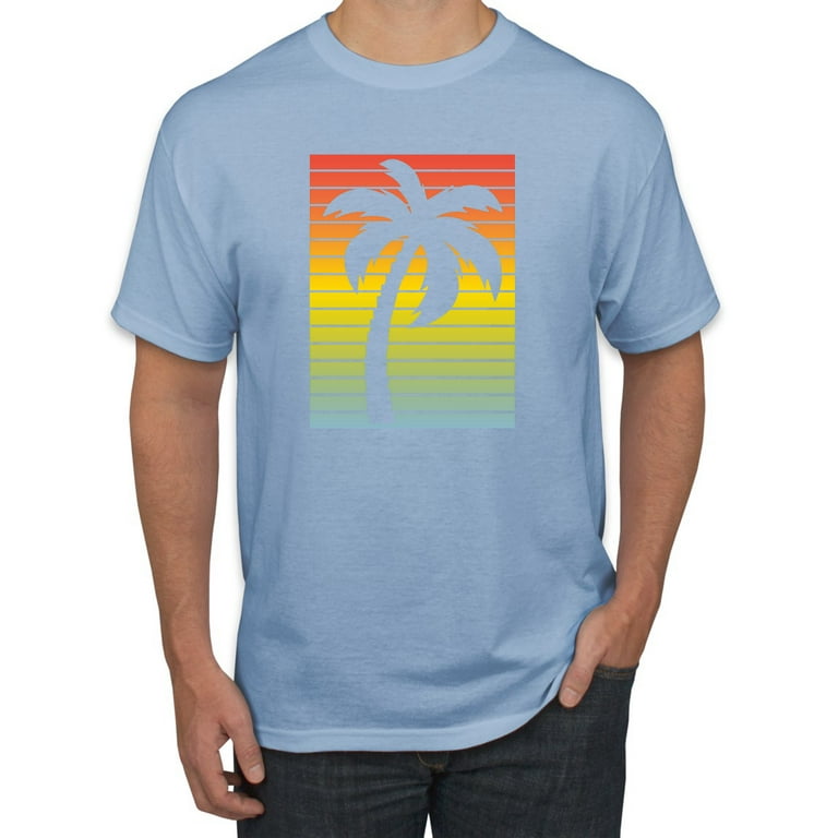 Blue Tropical Palm Tree T-Shirt Blue Tropical Palm Tree T-Shirt