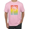 thumbnail image 1 of Tropical Palm Tree Silhouette | Mens Pop Culture Graphic T-Shirt, Light Pink, 2XL, 1 of 4