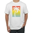 thumbnail image 1 of Tropical Palm Tree Silhouette | Mens Pop Culture Graphic T-Shirt, White, Small, 1 of 4